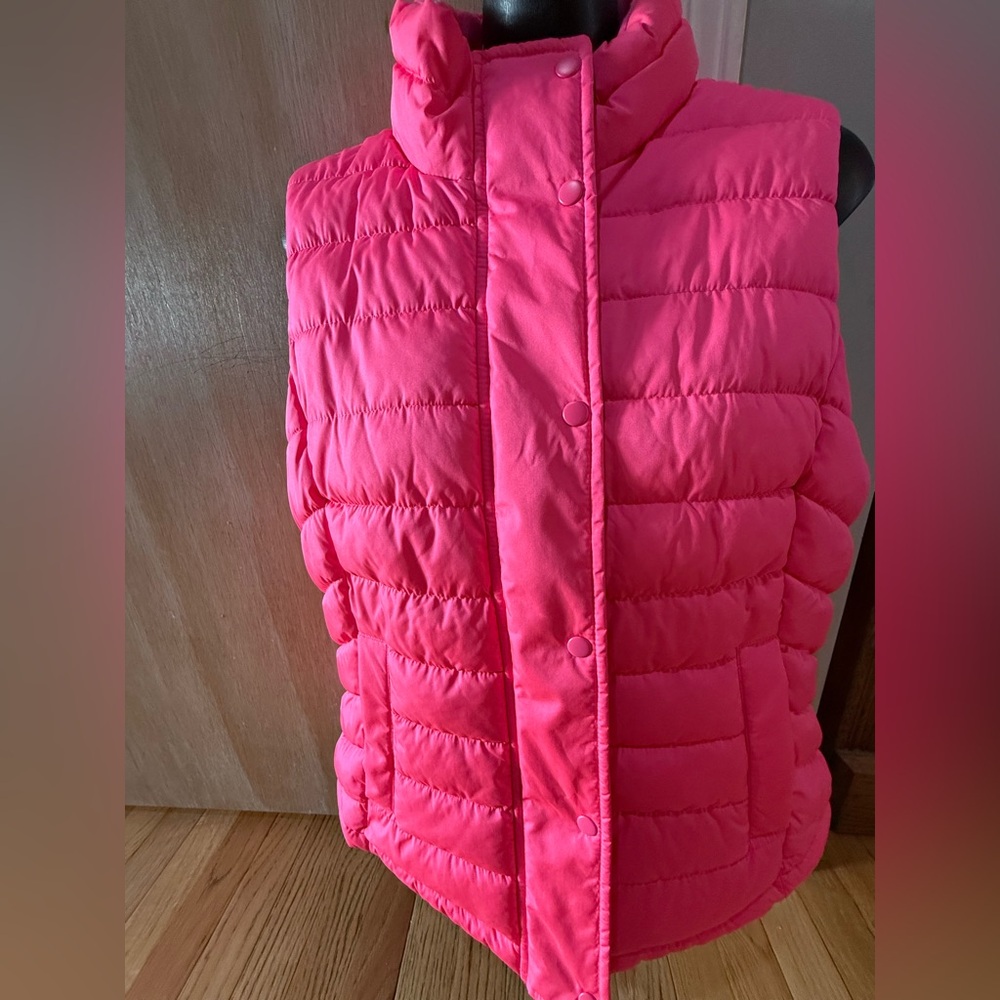 GAP Pink Quilted Puffer Vest